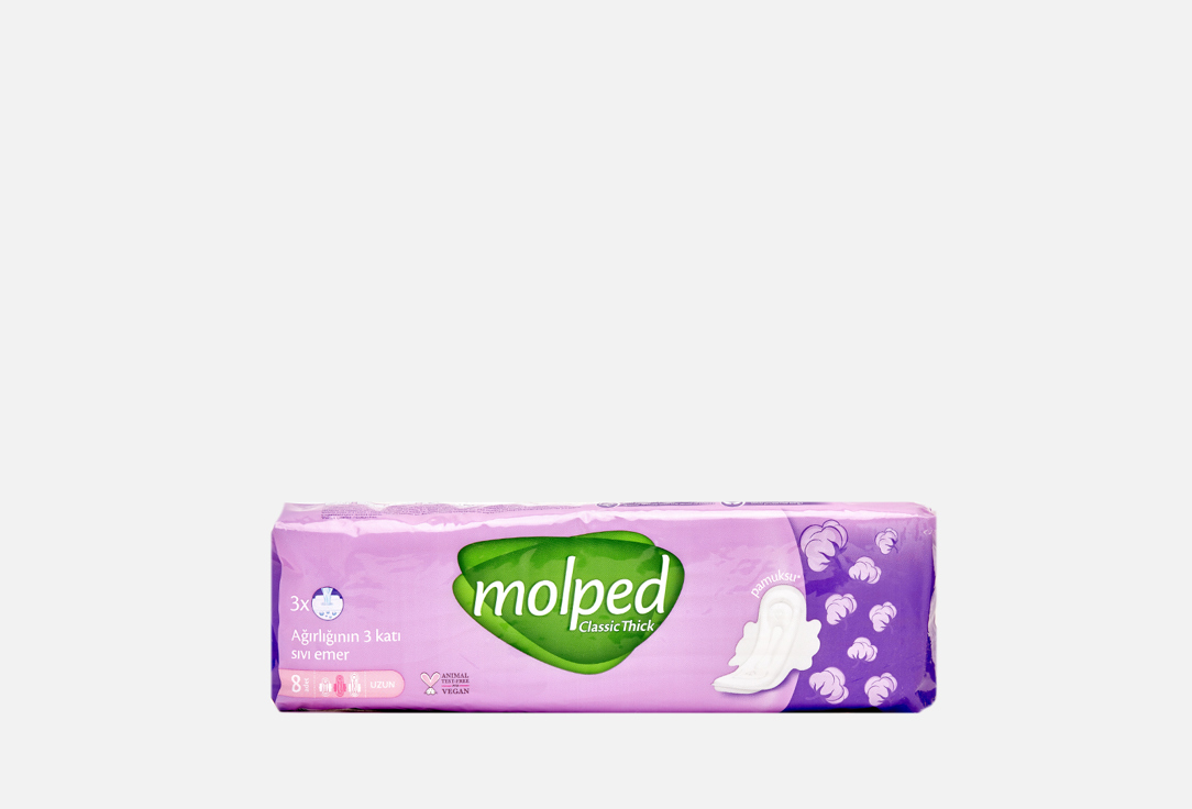 Гигиенические прокладки MOLPED Classic Thick Long 8 шт цена и фото