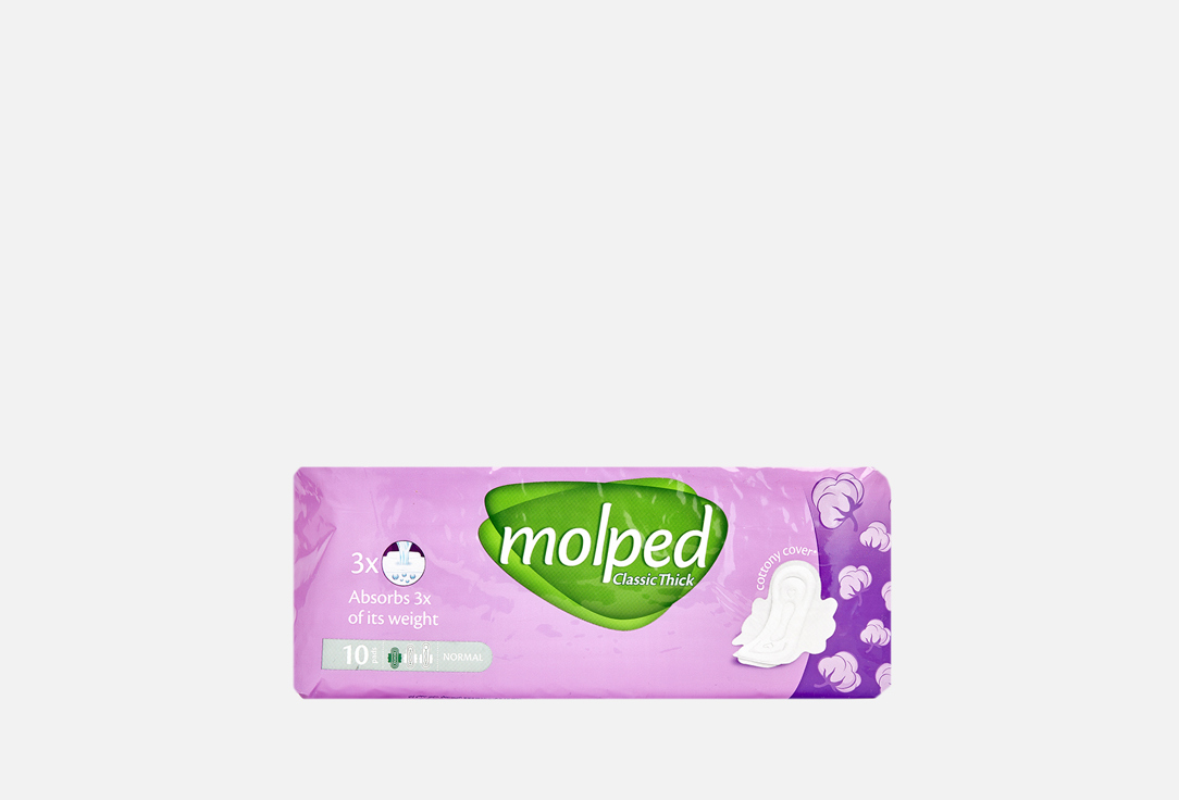 Гигиенические прокладки MOLPED Classic Thick Normal 10 шт прокладки гигиенические molped ultra normal 10 шт