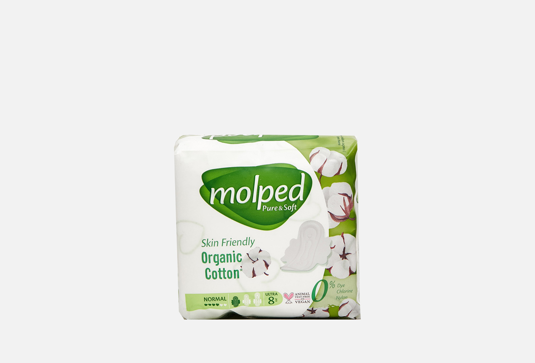 Гигиенические прокладки MOLPED Pure&Soft Normal 8 шт ежедневные прокладки molped pure