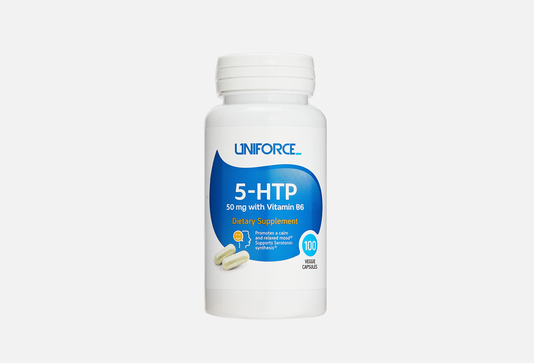 Биологически активная добавка UNIFORCE 5-HTP and Vitamin B6 100 шт бад для поддержания спокойствия bioniq 5 htp l теанин витамин b6 120 шт