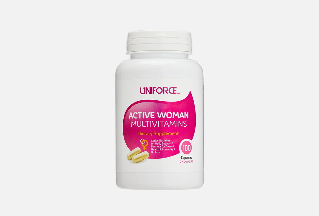 Биологически активная добавка UNIFORCE Active Woman Multivitamins 100 шт биологически активная добавка uniforce 5 htp and vitamin b6 100 шт