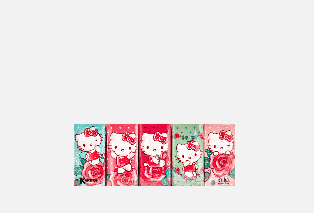 бумажные платочки world cart динозавры 10 шт Бумажные платочки (в ассортименте) WORLD CART Hello Kitty 10 шт