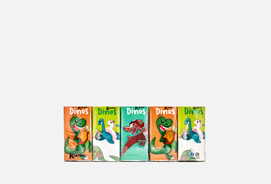 Бумажные платочки WORLD CART Динозавры 10 шт бумажные платочки world cart helloween 10 шт