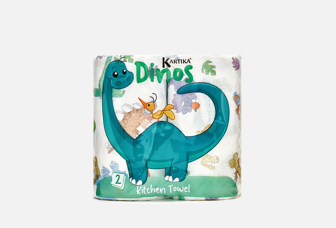 Бумажные полотенца WORLD CART Динозавры 2 шт