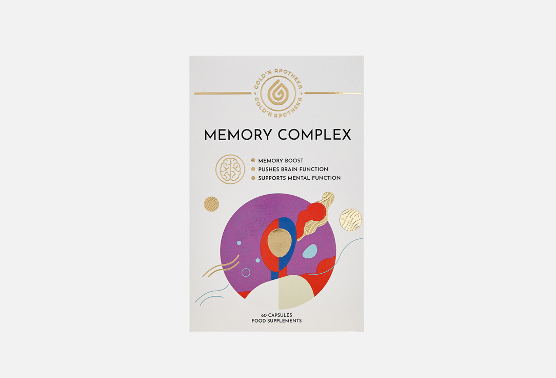 БАД для улучшения памяти и внимания GOLD’N APOTHEKA Memory complex фолиевая кислота, таурин, метионин 60 шт