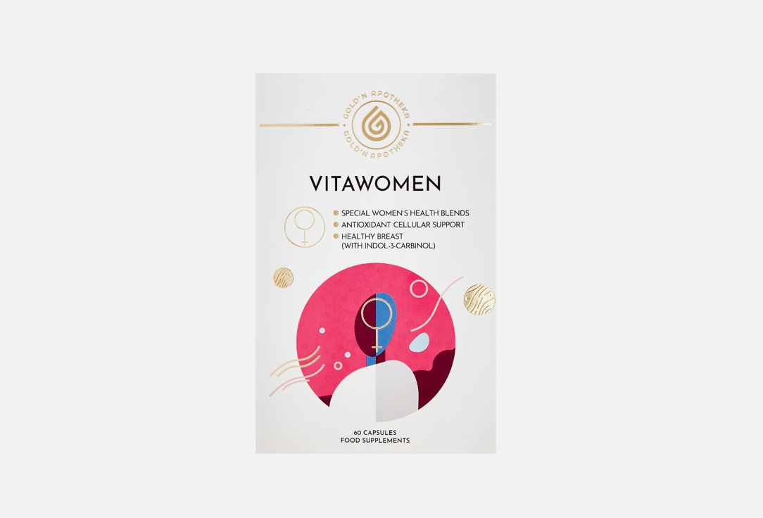 БАД для женского здоровья GOLD’N APOTHEKA Vitawomen витамин Е 60 шт бад для укрепления иммунитета gold’n apotheka antioxidant витамин е бета глюканы 60 шт