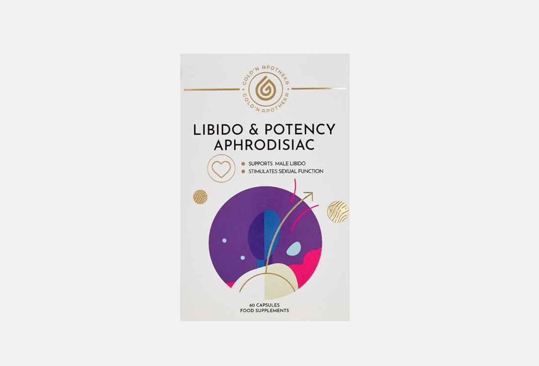 БАД для мужского здоровья GOLD’N APOTHEKA Libido&potency aphrodisiac цинк, ликопин 60 шт цинк gold’n apotheka 25 мг в капсулах 60 шт