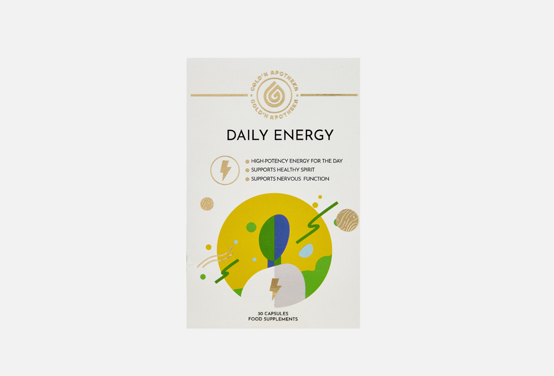БАД для поддержания энергии GOLD’N APOTHEKA Daily energy фолиевая кислота, витамины группы B 30 шт бад для здорового сна doppelherz магний витамины группы b фолиевая кислота 30 шт