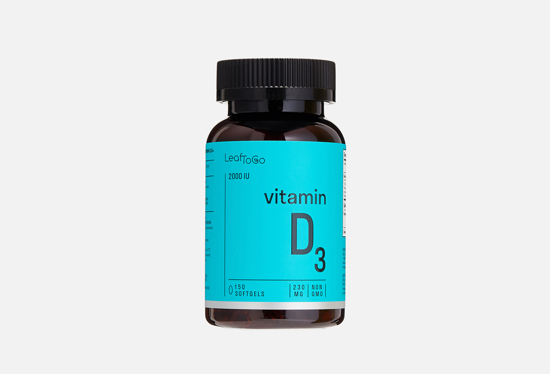 Vitamin D3 LEAFTOGO 230 мг в капсулах 150 шт сollagen leaftogo 250 мг в капсулах 150 шт