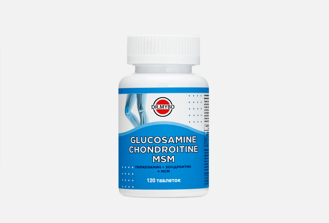 БАД для суставов и связок DR.MYBO Glucosamin, chondroitin, msm 120 шт др майбо глюкозамин хондроитин мсм таб 0 67г 120