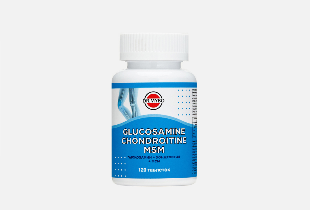 БАД для суставов и связок DR.MYBO Glucosamin, chondroitin, msm 120 шт глюкозамин хондроитин мсм