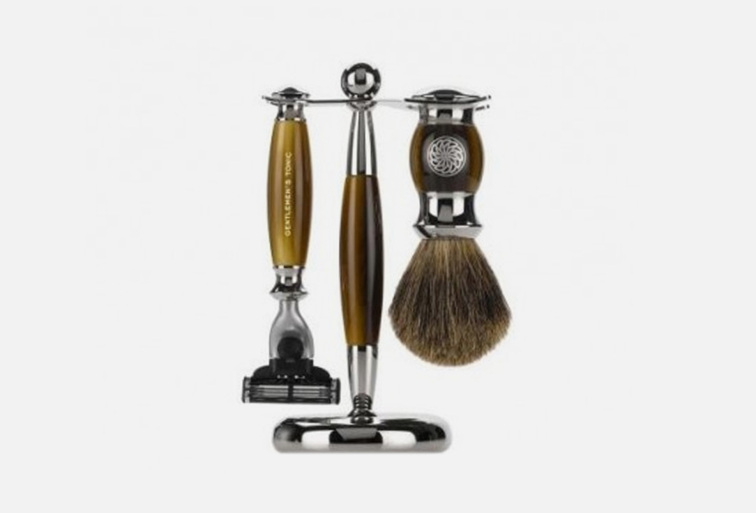 Набор для бритья Gentelmens Tonic Shaving Gift Set - Brown 