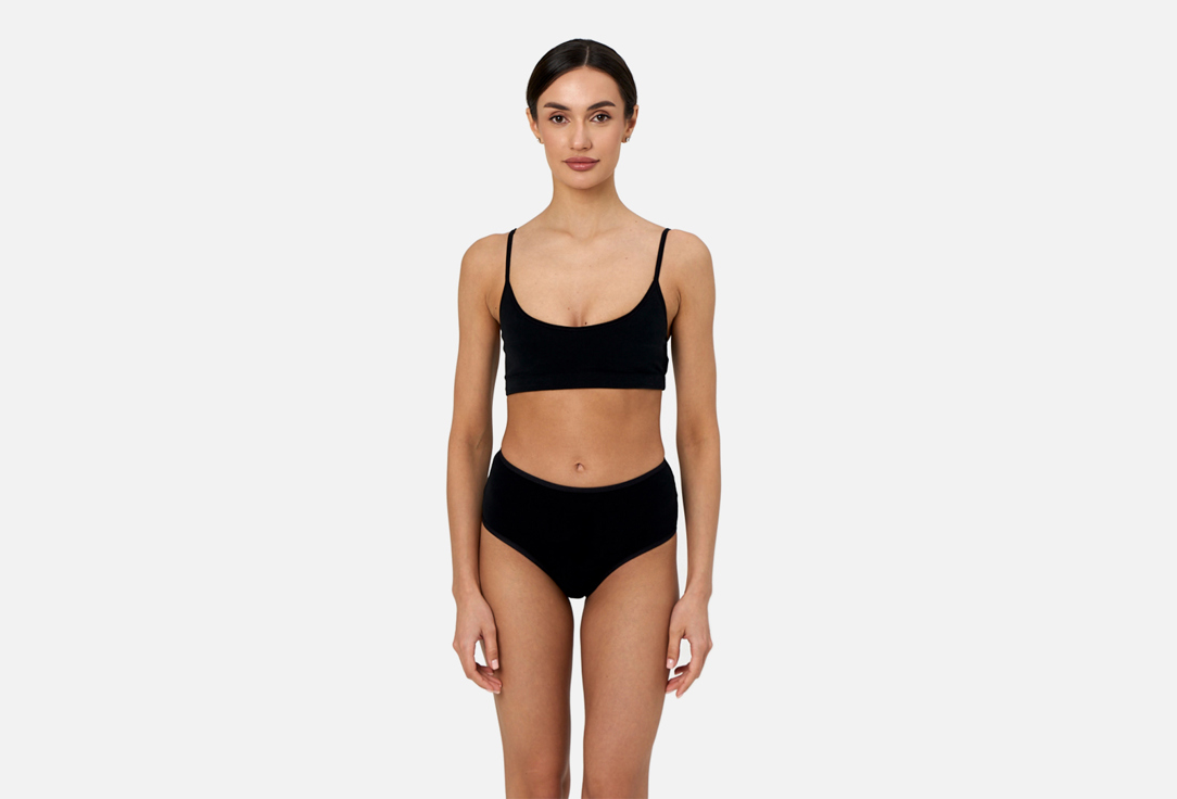 Изображение товара трусы с высокой посадкой Kanivets черные