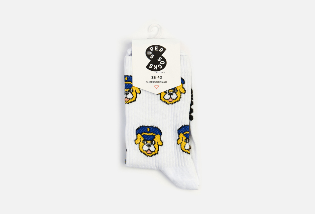 носки super socks пердечный сриступ 35 40 размер Носки SUPER SOCKS Офицер песичкин