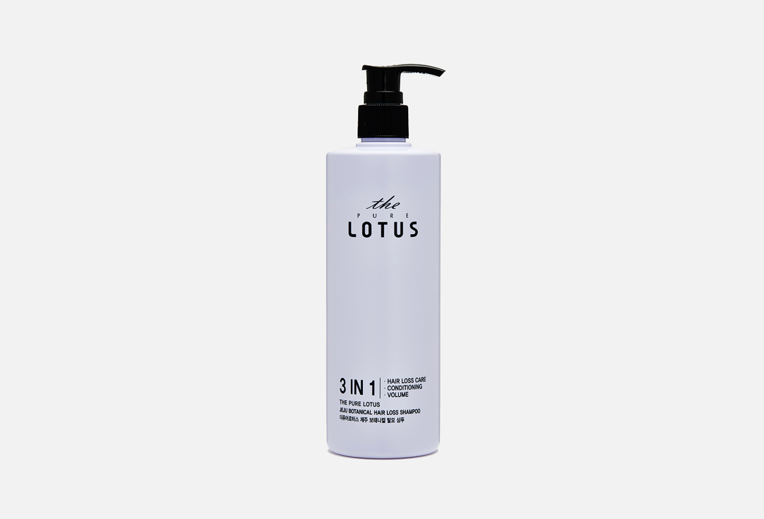 цена Шампунь для укрепления, смягчения и объема волос THE PURE LOTUS Jeju Botanical Hair Loss Shampoo 420 мл