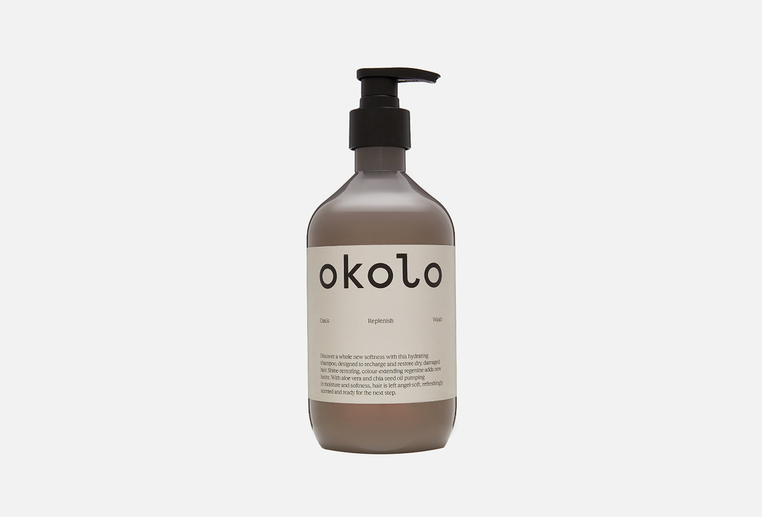 Увлажняющий шампунь для гладкости и сияния волос OKOLO Oasis Replenish Wash 