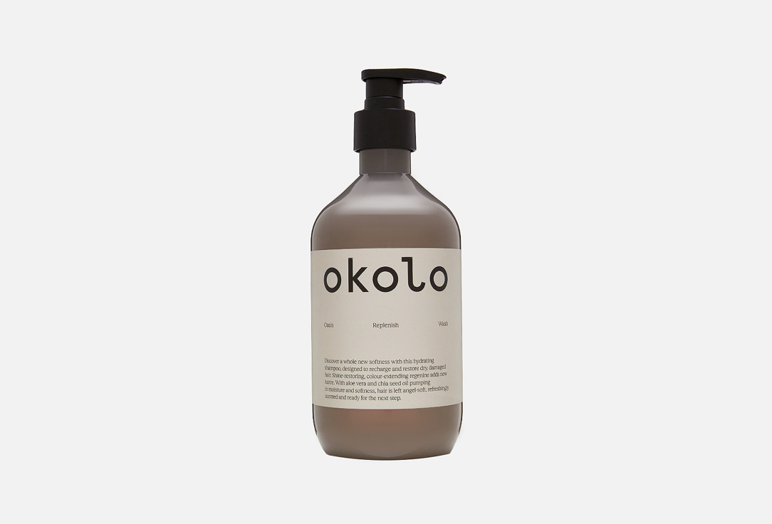 

Увлажняющий шампунь для гладкости и сияния волос OKOLO, Oasis Replenish Wash 500 мл