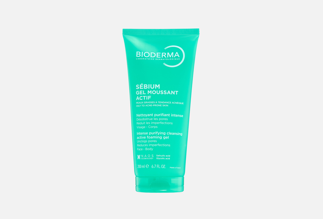 Изображение товара Очищающий гель для лица Bioderma Sebium Actif для жирной кожи 200 мл