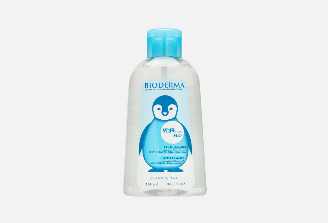 Мицеллярная вода BIODERMA ABCDerm H2O 1000 мл очищающий мусс для детских волос и кожи bioderma abcderm мягкий уход
