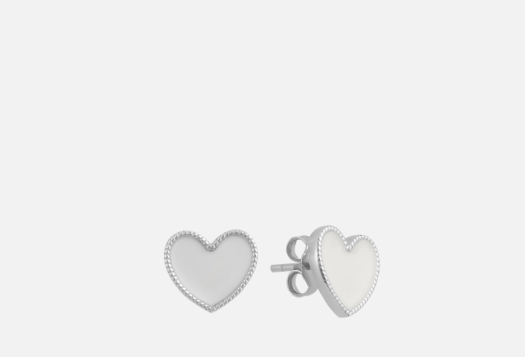 Изображение товара серьги-пусеты серебряные ACSY JOKER white