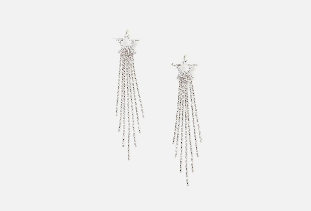 Изображение товара Серьги RUXARA звезды со стразами серебристые украшение для женщин