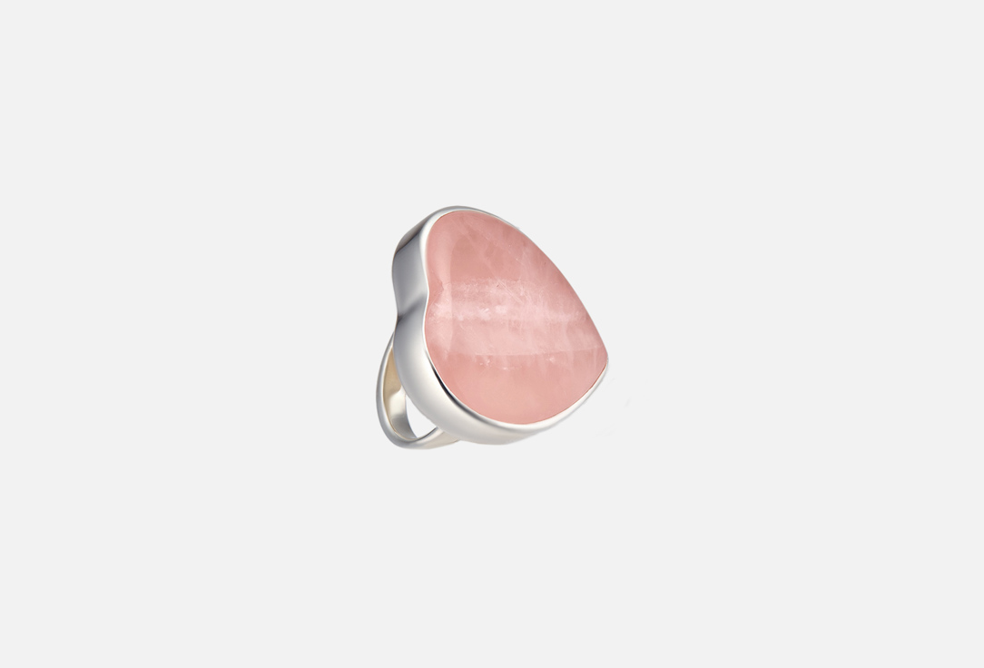 Кольцо серебряное  Island Soul с розовым кварцем 