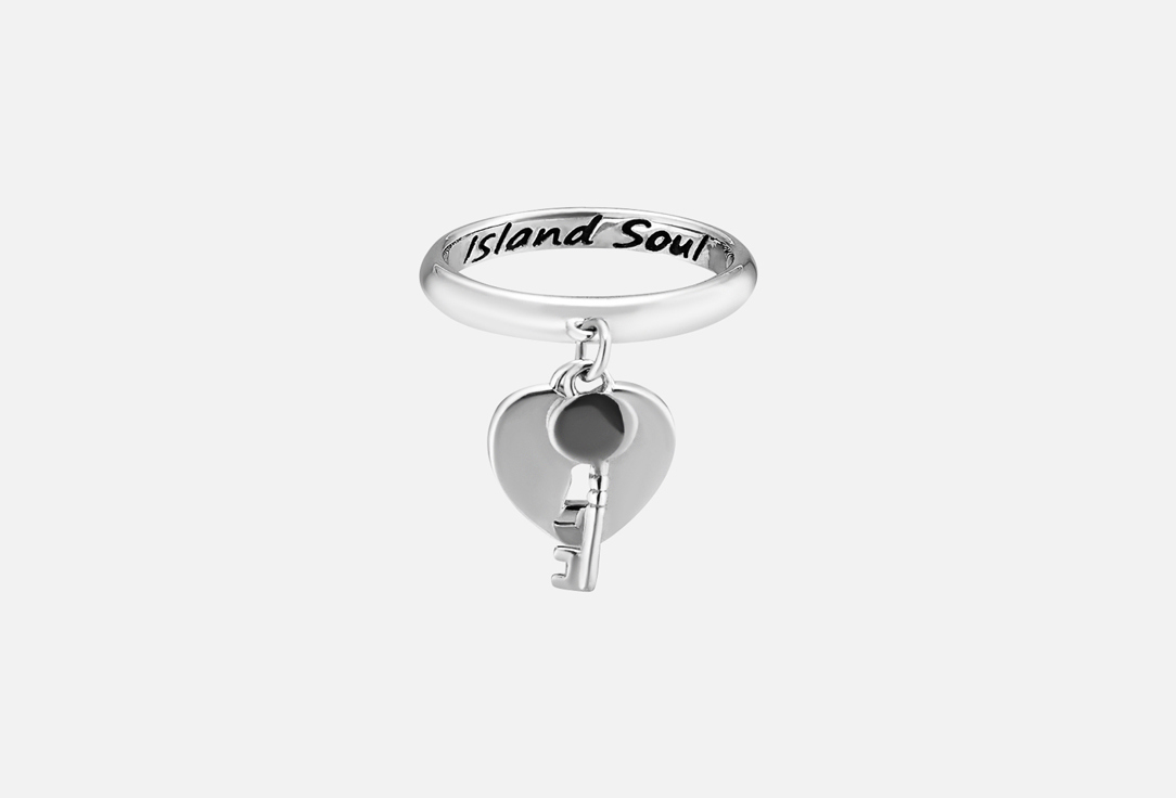Кольцо серебряное ISLAND SOUL Сердце+Ключик 17 мл