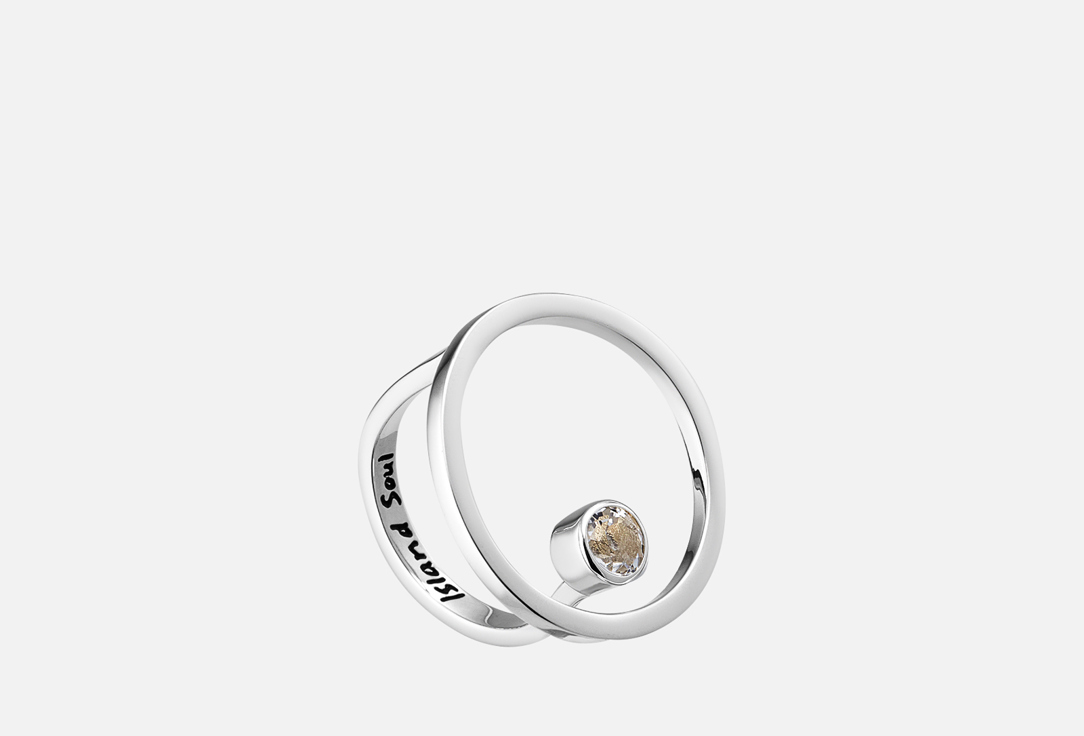 кольцо серебряное island soul сфера с цитрином 18 размер Кольцо серебряное ISLAND SOUL Сфера c белым топазом 18 мл
