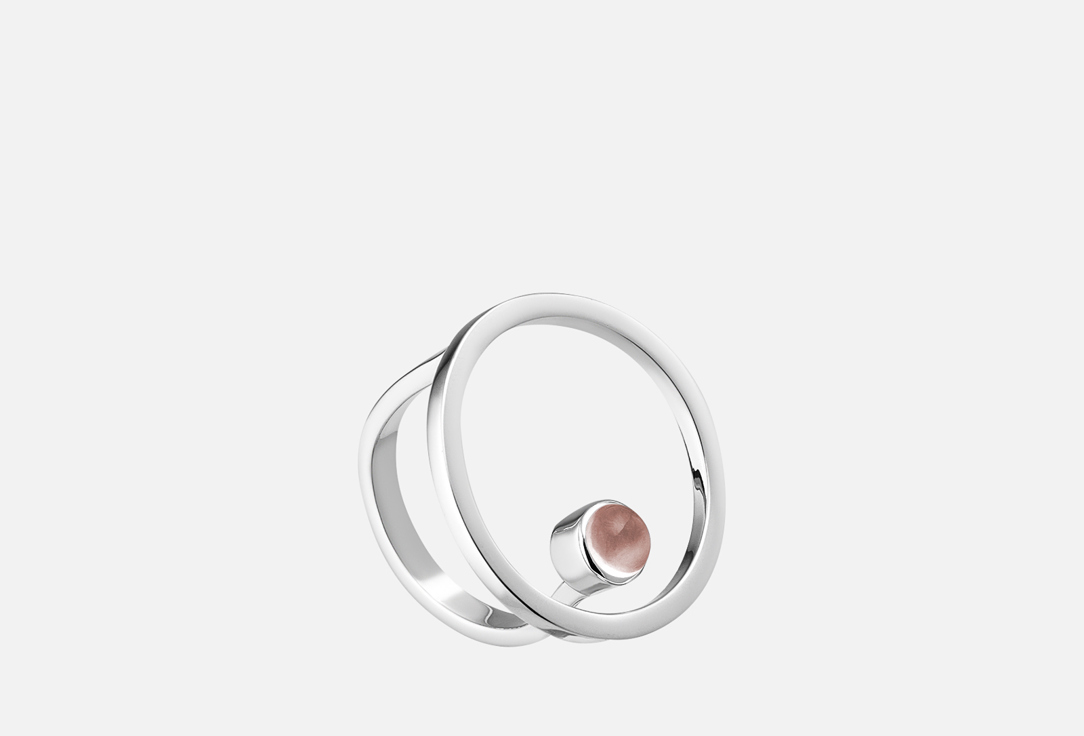 Кольцо серебряное ISLAND SOUL Сфера с розовым кварцем 18 мл