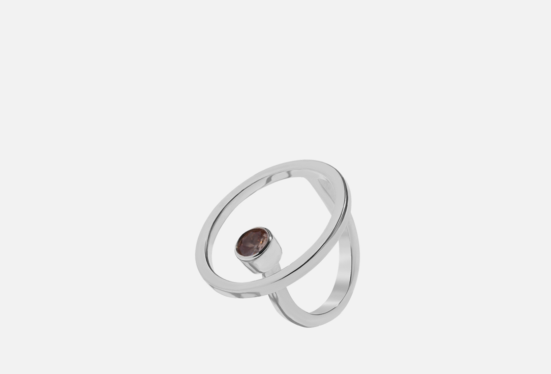 Кольцо серебряное ISLAND SOUL Сфера с цирконом шампань 18 мл кольцо серебряное island soul широкое с квадратным белым цирконом 17 размер