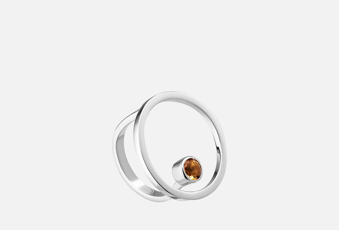 Кольцо серебряное ISLAND SOUL Сфера с цитрином 18 мл кольцо серебряное island soul с дорожкой белых цирконов 18 размер