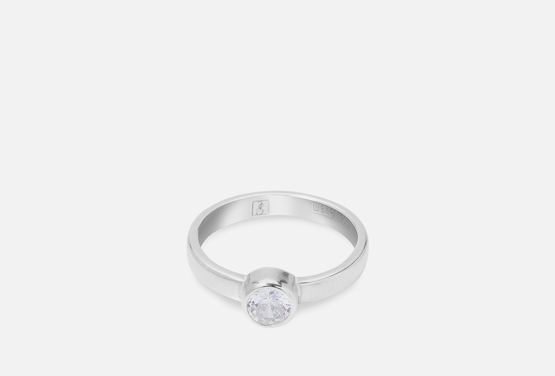 Кольцо серебряное ISLAND SOUL На фалангу с белым цирконом 15,5 мл 35 02 золотое кольцо на фалангу с треугольником и квадратом