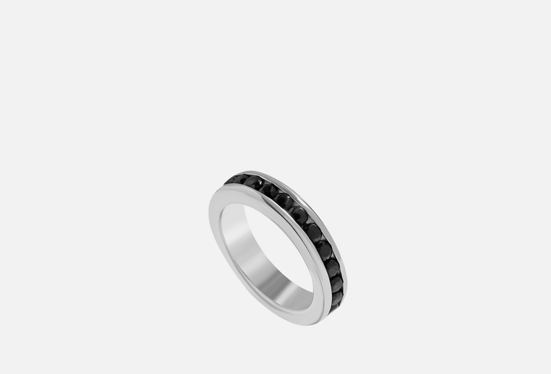 Кольцо серебряное ISLAND SOUL На фалангу с дорожкой черных цирконов 14 мл кольцо серебро с дорожкой цирконов размер 15 5