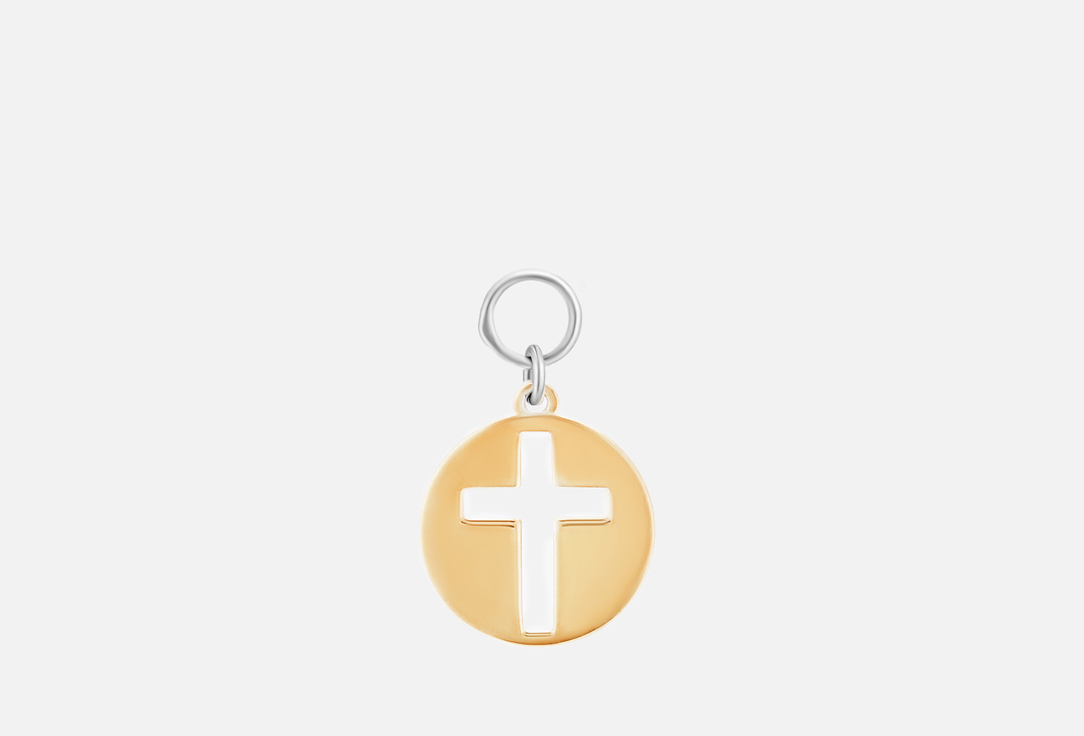 Подвеска на серьгу ISLAND SOUL Крест в круге 1 шт подвеска с перидотом крест миледи позолота с родированием