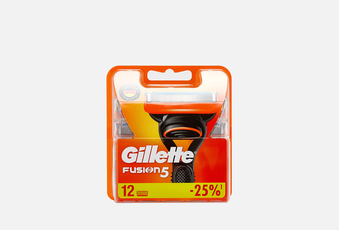 Сменные кассеты для бритья GILLETTE FUSION 12 шт цена и фото