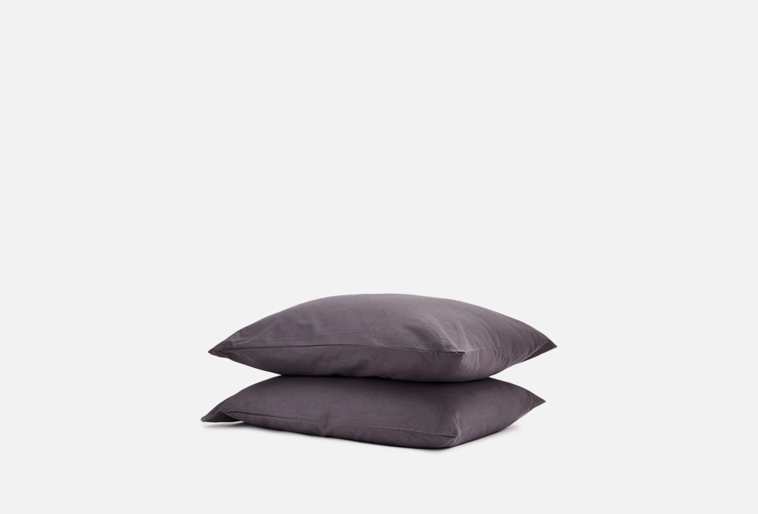 Изображение товара Комплект наволочек Urban Family Графит 50x70 хлопковый перкаль двухштучный