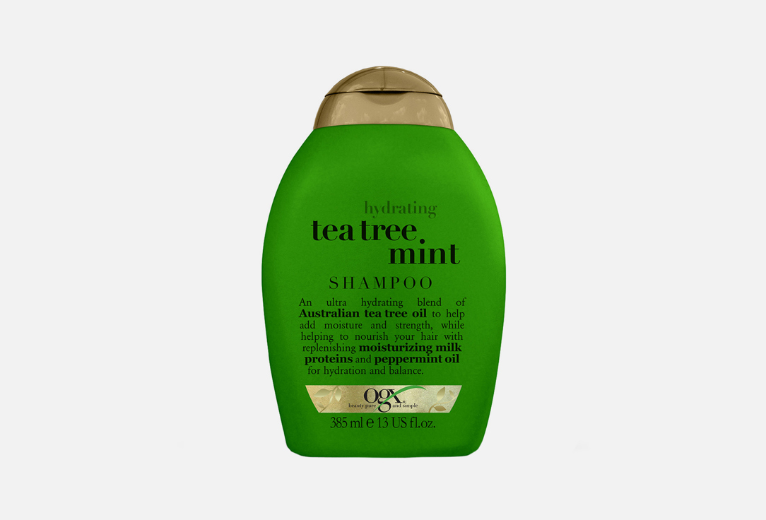Освежающий шампунь для кожи головы OGX Tea Tree Mint 385 мл шампунь для кожи головы ogx освежающий с маслом чайного дерева и мятой 385 мл