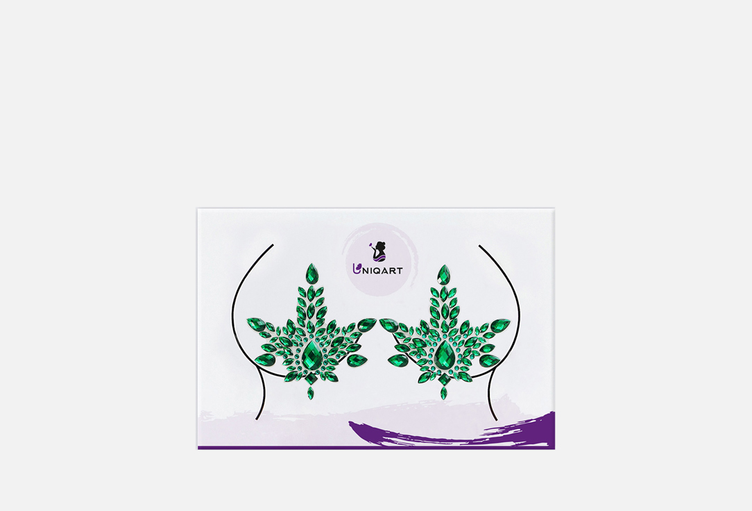 Изображение товара Кристаллы для груди UNIQART Spring Maiden с гипоаллергенным клеем многоразовые