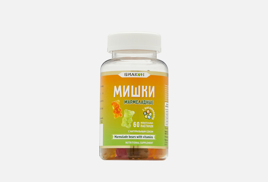 Биологически активная добавка БИАКОН Marmalade bears with vitamins 60 шт