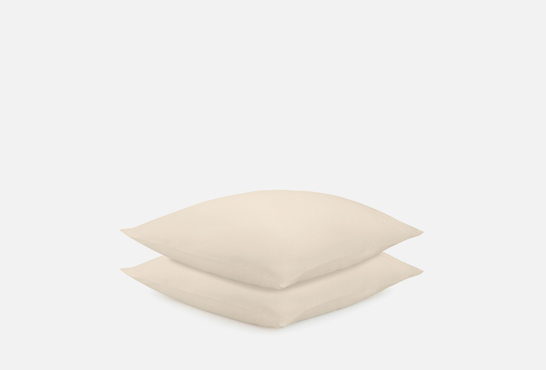 Изображение товара Комплект наволочек из сатина Tkano Essential 70х70 кремовые и бежевые