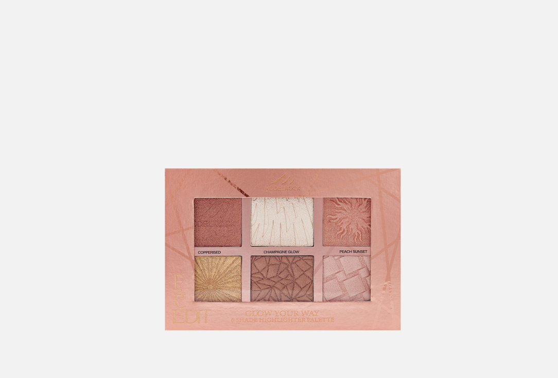 Изображение товара Палетка хайлайтеров Model Rock GLOW YOUR WAY - 6 оттенков