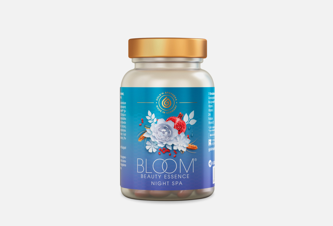 БАД для красоты кожи GOLD’N APOTHEKA Bloom night витамин С, E, B12, фолиевая кислота 60 шт