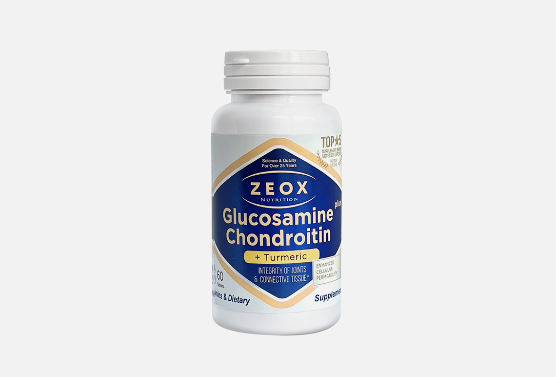 Биологически активная добавка ZEOX NUTRITION Glucosamine Chondroitin 60 шт биологически активная добавка prime kraft glucosamine chondroitin msm 90 шт