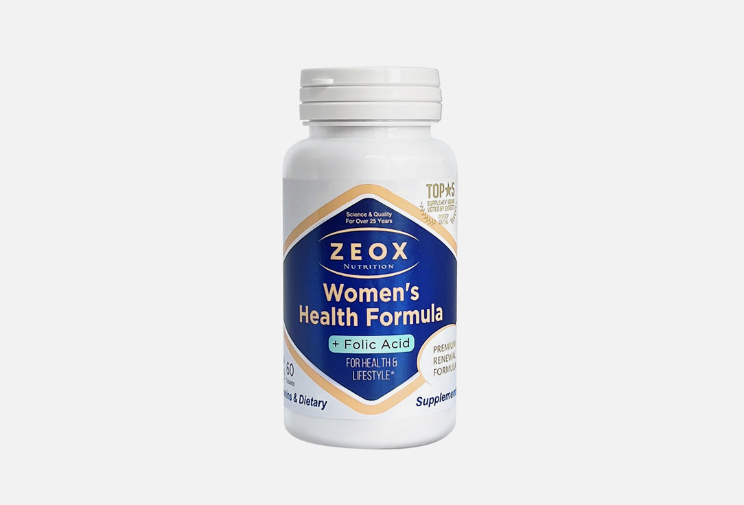 Биологически активная добавка ZEOX NUTRITION Women's Health Formula 60 шт биологически активная добавка zeox nutrition coq10 60 шт