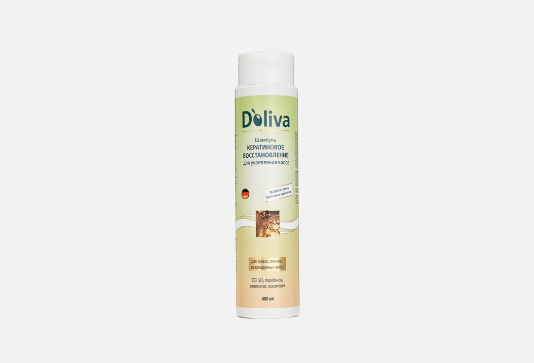 

Восстановливающий шампунь для волос DOLIVA, Keratin restoration shampoo 400 мл