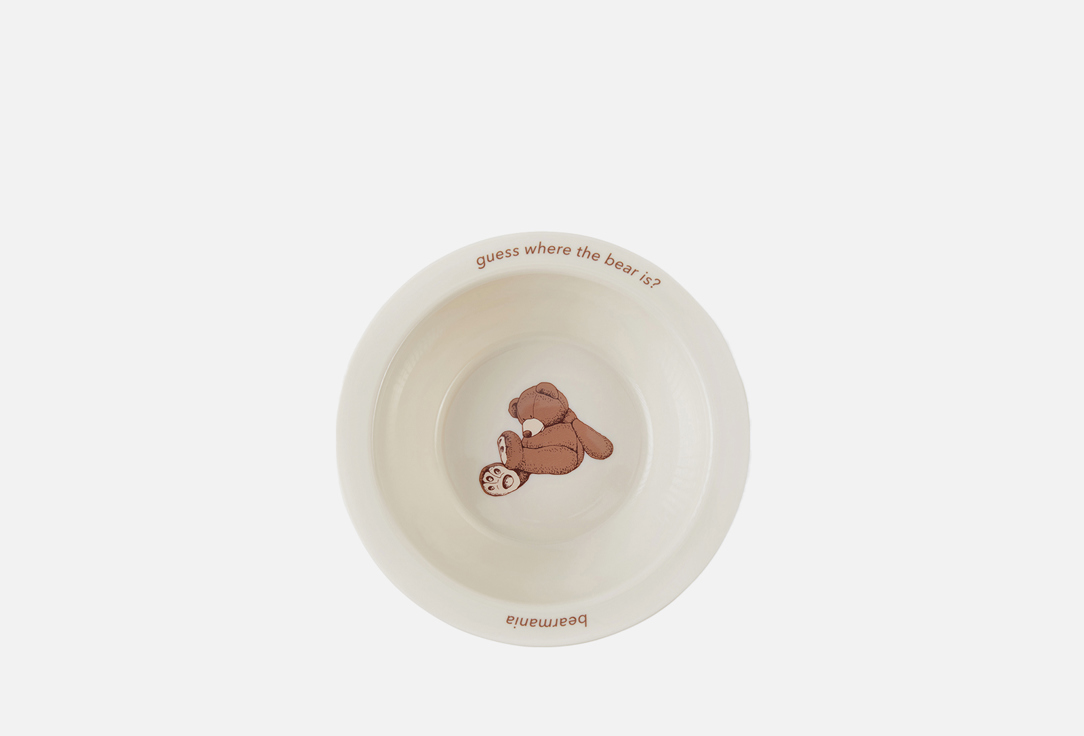 Тарелка для кормления HAPPY BABY Глубокая, ударопрочная, bear 300 мл тарелка happy baby глубокая 15016 cat