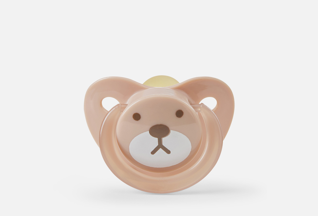 Соска-пустышка с колпачком Happy Baby ортодонтическая форма, bear 
