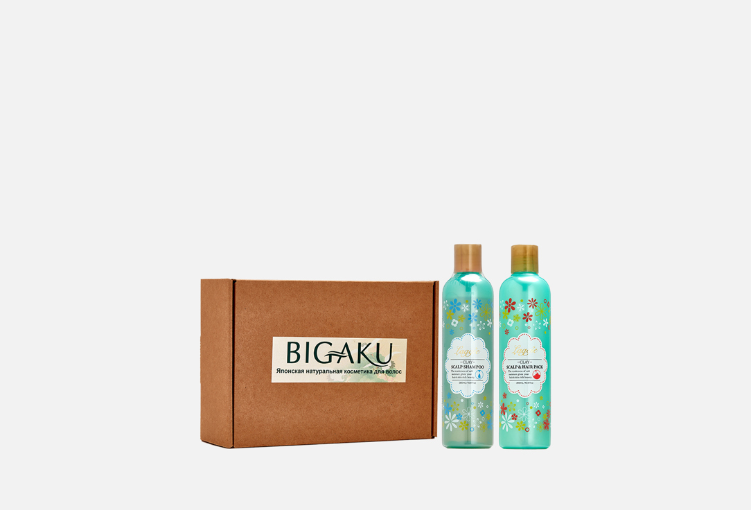 набор из 3 средств для стимуляции роста волос bigaku laggie clay scalp 1 шт Набор для стимуляции роста волос BIGAKU Laggie Clay Scalp 1 шт