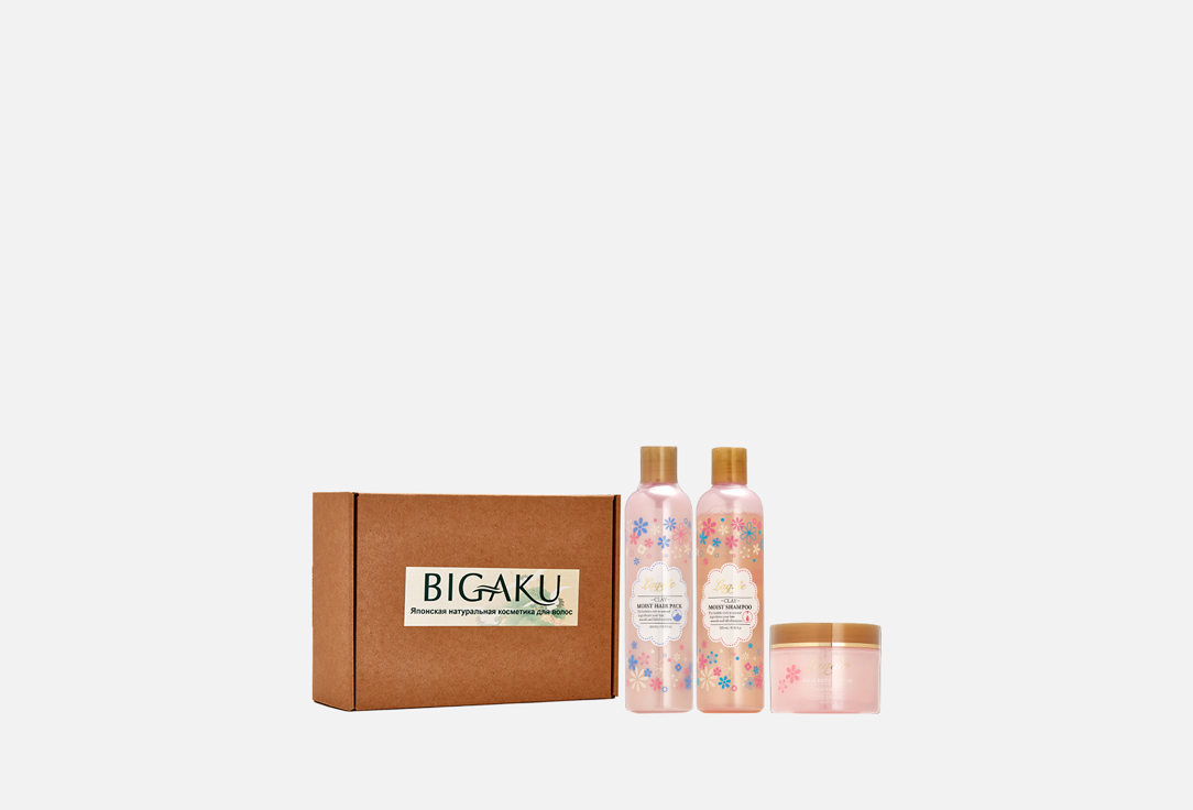Набор из 3 средств для окрашенных волос BIGAKU Laggie Clay Moist 1 шт маска для восстановления и увлажнения волос bigaku laggie clay scalp