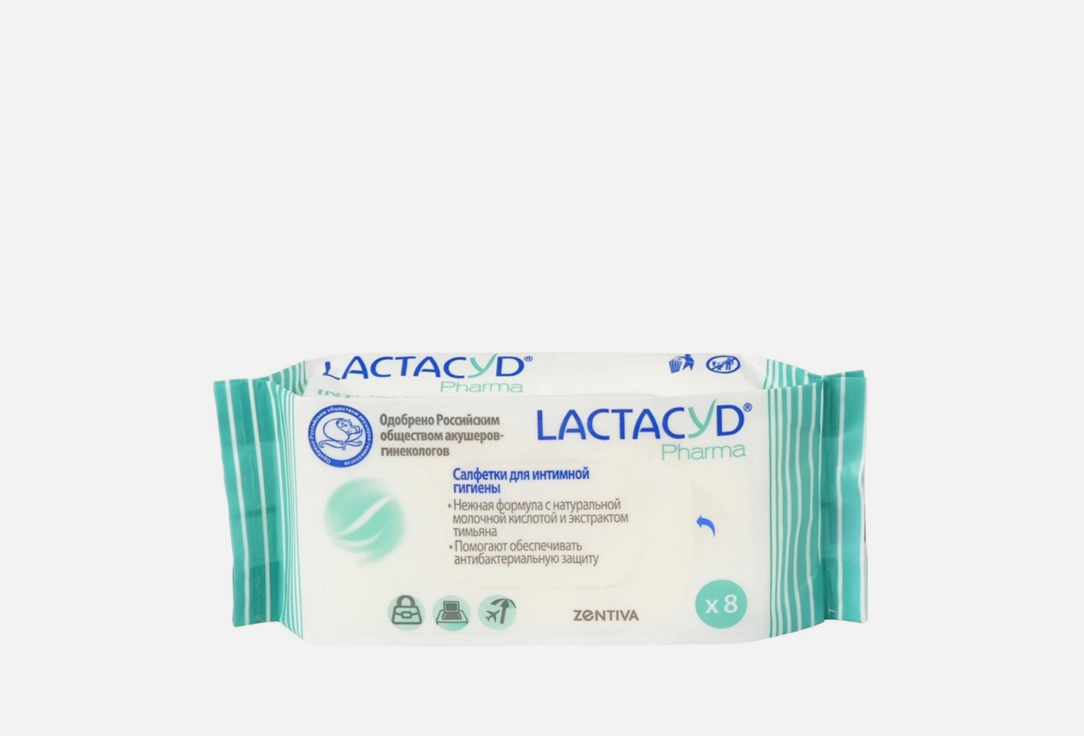 влажные салфетки для интимной гигиены lactacyd с аллатоином 15 шт Салфетки для интимной гигиены LACTACYD Intimate Wipes 8 шт